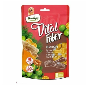 vital fiber - חטיף דנטלי מברשת שיניים בטעם דבש,זרע 80 גרם