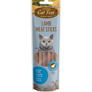 CAT FEST – חטיף מקלוני בשר לחתולים בטעם כבש 45 גרם CAT FEST - חטיף מקלוני בשר לחתולים בטעם כבש 45 גרם