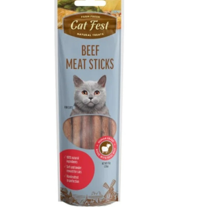 CAT FEST – חטיף מקלוני בשר לחתולים בטעם בקר 45 גרם CAT FEST - חטיף מקלוני בשר לחתולים בטעם בקר 45 גרם