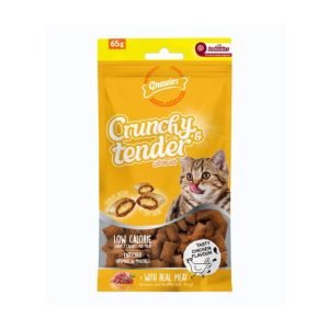 CRUNCHY TENDER חטיף כריות מופחת קלוריות בטעם עוף 65 גרם CRUNCHY TENDER חטיף כריות מופחת קלוריות בטעם עוף 65 גרם